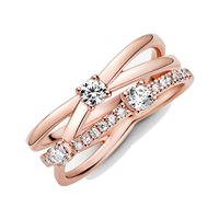 Anello Pandora Donna Pandora Timeless in Lega metallica Zirconia 189400C01-48 - 189400C01-50